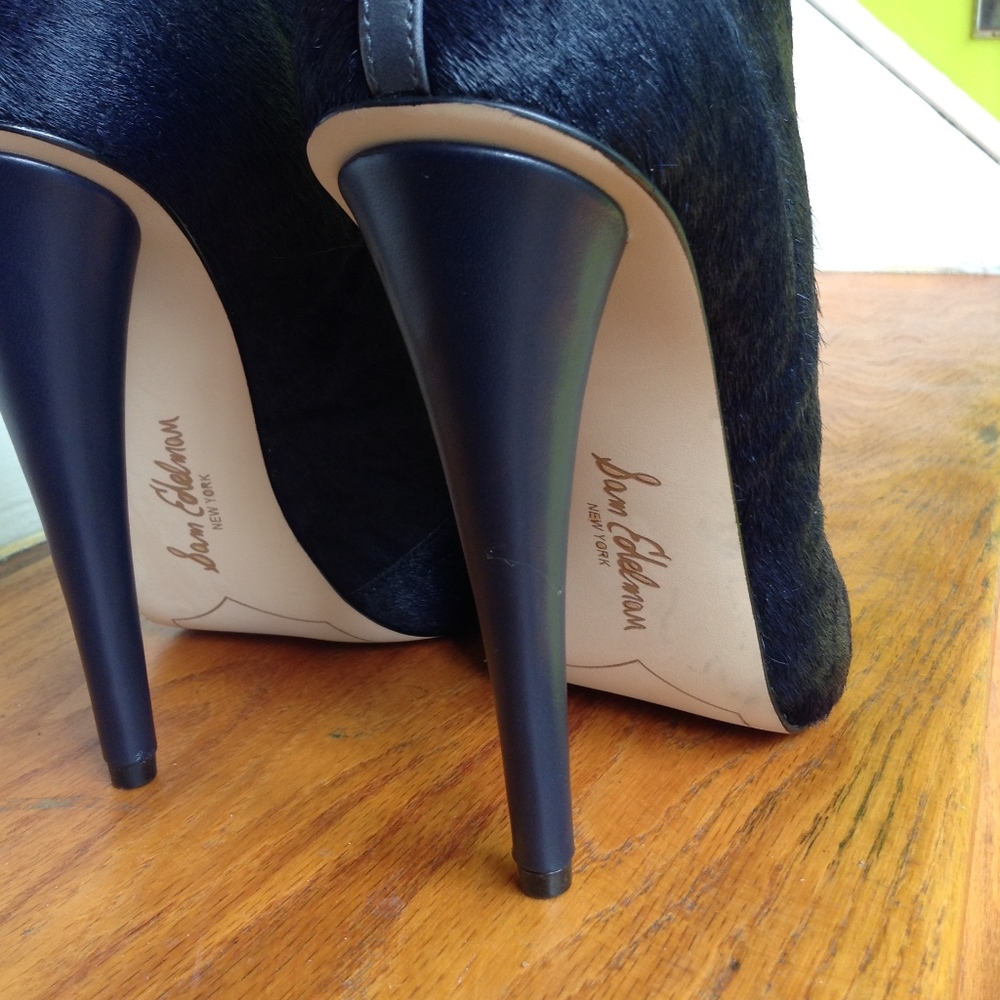 Sam Edelman Blue Fur Heels
